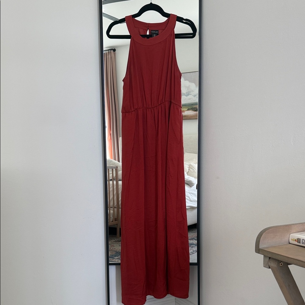 Rachel Zoe Sleeveless Rust Maxi Dress